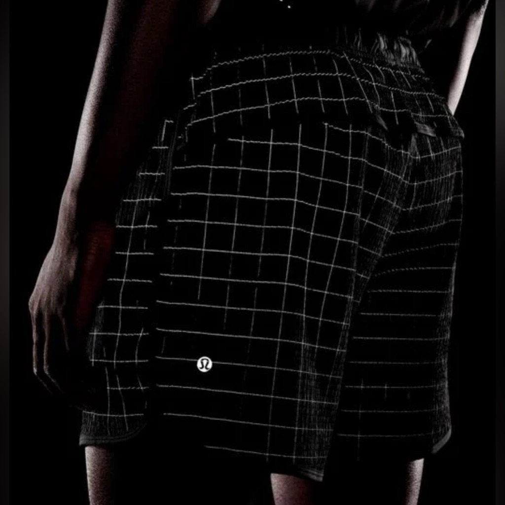 Lululemon Men's Black Mile Maker Reflective Linerless Short 6"